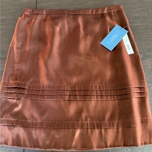 Elegant Metallic Copper Vera Wang Skirt